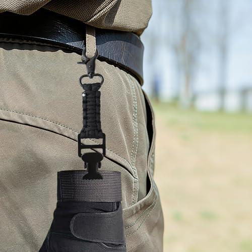 weryerker 2PCS Tactical Glove Clip Holder Anti-slip Nylon Work Glove Holder Clip, for Tactical Backpack, Tool Belt, Outdoor - color: 2pcs Black 1