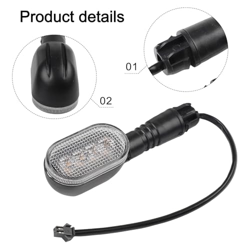 36V-72V Electric for Bike Taillight with Turn Signal, LED Rear Rack Lamp E-for Bike Scooter for Motorcycle, Black ABS Housing, 1 Pair