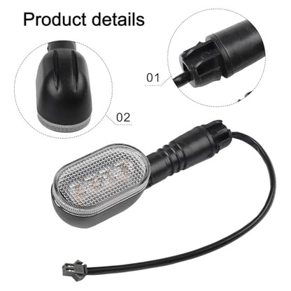36V-72V Electric for Bike Taillight with Turn Signal, LED Rear Rack Lamp E-for Bike Scooter for Motorcycle, Black ABS Housing, 1 Pair