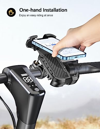 Viccux Motorcycle Phone Mount, Upgrade [Never Fall Off] [0 Shake] Bike Phone Holder, [3s Put & Take] 360° Rotatable Phone Holder for Bike Motorcycle Bicycle Scooter Compatible with Cellphones 4.7-6.8”