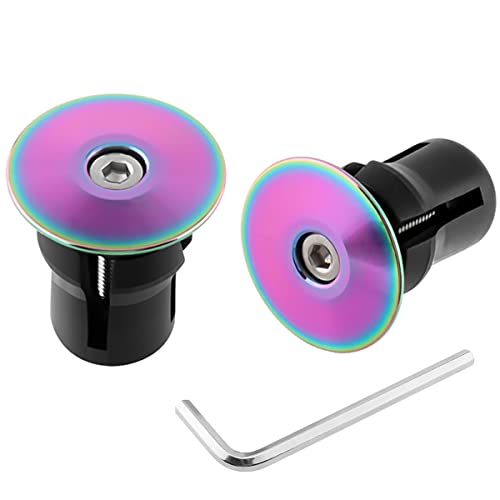 Bicycle Handlebar Bar End Plugs Caps Bike Handlebar Plugs Perfect for Most Bicycles Road Bike Mountain Bike BMX MTB Fixie - color: Multicolor