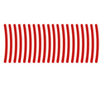 Reflective Car Wheel Rim Stickers, 20 Pcs Night Safety Warning Tape for Cars Motorcycles Bicycles, Waterproof Anti-Scratch PVC Rim Decals, High Visibility for Wheel Side (Red) - color: Red
