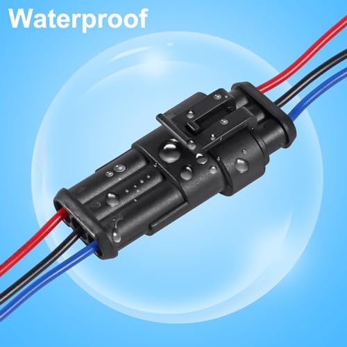 DIANN 6 Sets 3 Pin Connector Waterproof Connector Male and Female Electrical Connector 16 AWG Wire for Car Truck, Boat and Other Wire Connection - size: 3-Pin