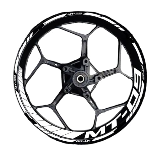 Wheel Stickers for Ya&maha for MT-09 for MT09 for MT 09 Motorcycle Reflective Wheel Sticker Rim Stripe Tape Decal Waterproof Accessories Decals(Color 7) - color: Color 7