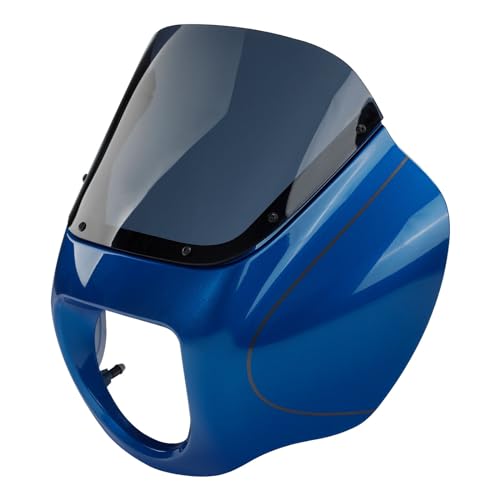 Front Headlight Quarter Fairing Windshield Fit For Harley Softail Low Rider FXLR S FXLRS 2018-2025 Street Bob FXBB FXBBS 2018-2025 Softail Standard FXST 2020-2024 Electric Blue - color: Fairing Electric Blue #2