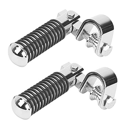 Universal Stainless Steel Motorcycle Foot Pegs Replacement for 1 Inch Engine Guards Foot Rests Mounting on Tubing