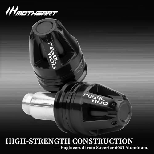 Motorcycle Handlebar End Plugs For Rebel 1100 (CMX1100) 2021-2024 17mm Diameter 7/8” Bars CNC Handlebars (See details below) rebel 1100 Accessories (Black) - color: Black