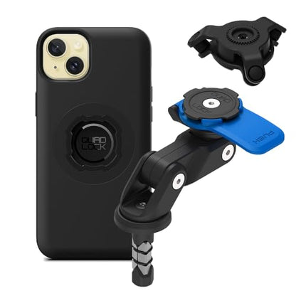 Quad Lock Fork Stem Motorcycle Phone Mount (V2) with MAG Phone Case and Vibration Dampener for iPhone 15 Plus - size: iPhone 15 Plus
