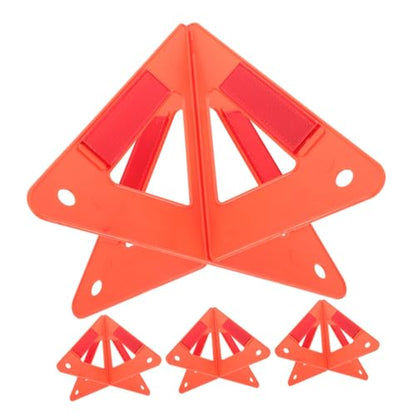 4pcs Roadside Reflective Safety Triangle Car Emergency Sign Vehicle Triangle High Visibility for Roadside