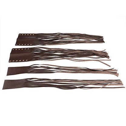 Hand Grips Tassel Fringe Wrap Cover, Qiilu Universal Hand Grips Tassel Fringe Wrap Cover Motorcycle Brake Clutch Lever Streamer 7/8In 1In Fit for (Brown) - color: Brown