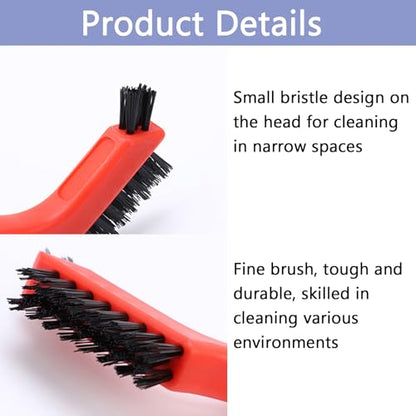 Nylon Cleaning Brushes with Ergonomic Handle for Tight Spaces, Auto Detailing Brush Set for Cleaning Dust in Holes(3 Pack)