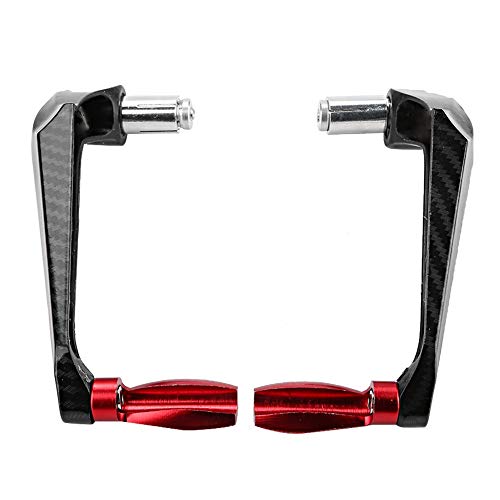 Aramox 7/8inch Universal Motorcycle Handlebar Protector, CNC High Density Aluminum Alloy Brake Handlebar Guard(Red)