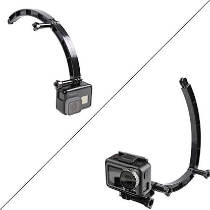 3-in-1 Curved Arced Extension Arms in Different Lengths(7.5/13.5/19.5cm) Compatible for Gopro Series, SJCAMs, Geekpro and Other Action Cams ect.