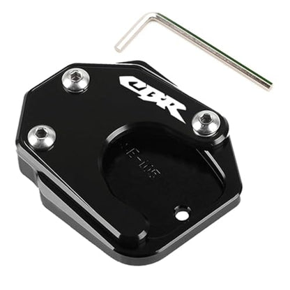 Motocycle Kickstand Side Stand Enlarger Pad Fit with Honda CB125R CB300R CB400 CB500F CB600F CB650R CB900FCBR250R CBR600RR CBR650R NC700S/X NC750X Intergra NC700(Black) - color: SSE - Black