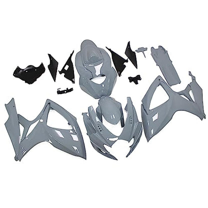 FLPRO ABS Plastic Full Fairing Kit Fit for Suzuki GSXR600 GSXR750 K6 2006 2007 06 07 GSX-R600 GSX-R750 Fairings Injection Mold Motorcycle Bodywork Cement Grey Body Kits - color: Cement Grey