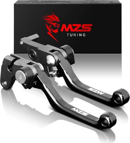 MZS Black Dirt Bike Brake Clutch Levers Pivot Adjustable CNC Compatible with Compatible with RM125 RM 125 1996-2003 / RM250 RM 250 1996-2003 - color: Black, size: RM125/RM250
