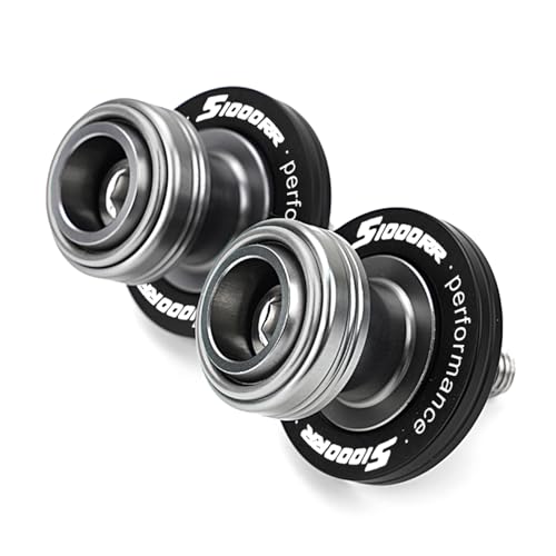 Compatible with Motorcycle S1000RR S1000R S1000XR S 1000RR 1000R 1000XR 2008-2023 2024 2025 2026 Front Wheel Axle Crash Protector Pad Rear Swingarm Spools Slider Stand Accessories (Grey) - color: Grey