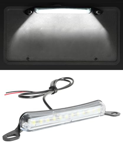LED License Plate Light,Car Accessories 12V DC Ultra Bright Tag Lights,Automotive License Plate Light Assemblies,Compatible with 12V DC Systems in Trucks,SUVs,Trailers, RVs,Motorcycles,ATVs