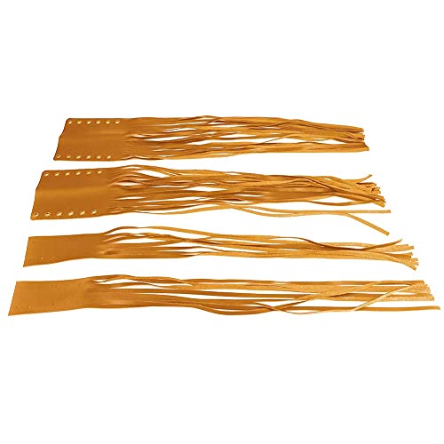 Qiilu Universal Hand Grips Tassel Fringe Wrap Cover Motorcycle Brake Clutch Lever Streamer 7/8in 1in Fit for (Khaki) - color: Khaki