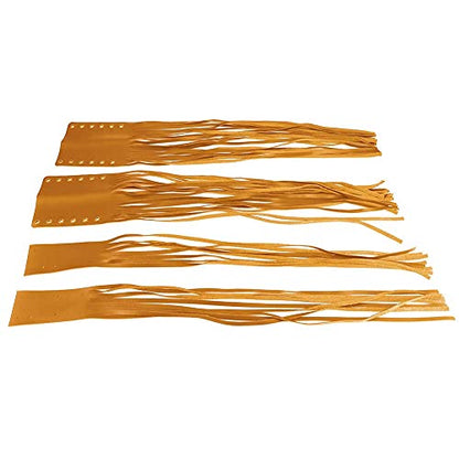 Qiilu Universal Hand Grips Tassel Fringe Wrap Cover Motorcycle Brake Clutch Lever Streamer 7/8in 1in Fit for (Khaki) - color: Khaki