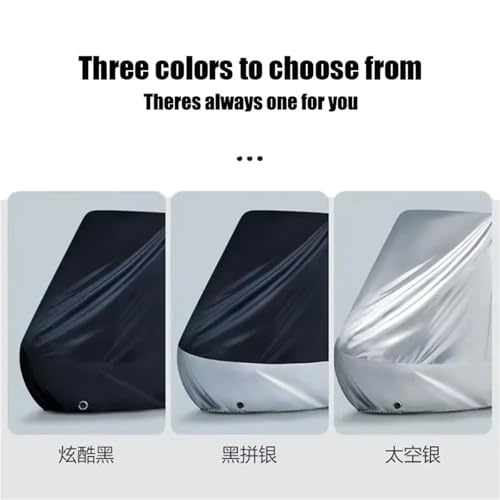 Motorcycle Cover Full Car Sun Protection Dust No Ear Thickened Oxford Cloth Rain(Black) - color: Black