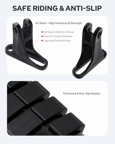 Benlari Passenger Foot Pegs, Passenger Mini Footboard Footpegs Fit for Harley Davidson Touring Road King Electra Glide Road Glide Street Glide 1993-2024 (Black) - color: Black