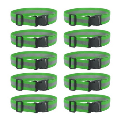 Reflective Safety Belt, Adjustable High Visibility Glow Belt Outdoor Running Gear Accessories - color: Dark Green