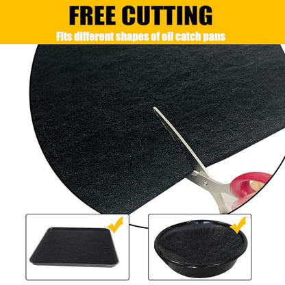 22'' Oil Drain Splash Pad, No-Splatter Square Mat Anti Splash Oil Change Pad for Car Changing Oil Transmission Drain Pan (2 Pack)