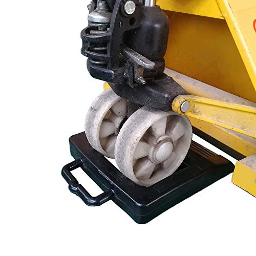 ROBLOCK Rubber Pallet Jack Chock Heavy Duty Wheel Chock, Pallet Jack Stopper for Truck 14.2" Length x 11.2" Width x 2" Height (1 Pack, Black) - color: Black(1 Pack)