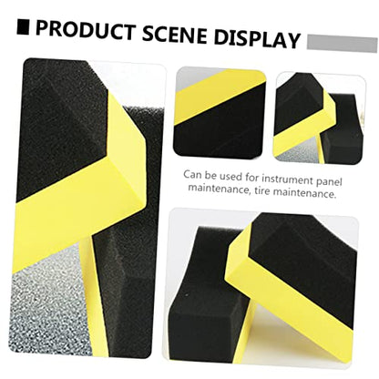 Zerodeko 2pcs Car Cleaning Sponge Durable High Absorbency Scratch Tire Dressing Applicator Pads for Polishing and Detailing for Cars Trucks and Motorcycles