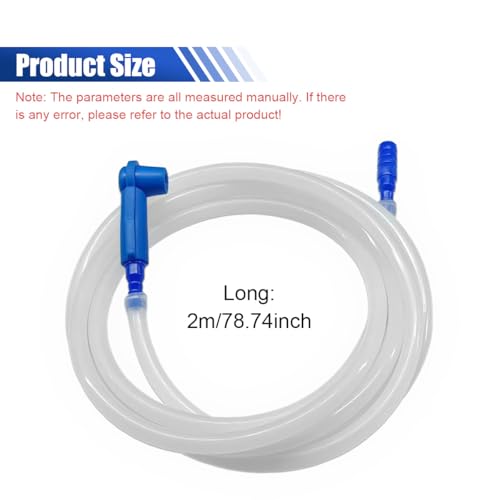 Brake Fluid Bleeder Hose - 6.56 Ft Car Brake Bleeding Hose Oil Fluid Extractor Tool with Adapter - Universal Replacement Tube for Car Motorcycle Braking System Repair (2M-6.56FT) - size: 2M-6.56FT