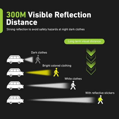 4 PCS High Visibility Reflective Bike Pant Clips, Elastic Universal Cycling Wrist Ankle Leg Straps, Night Safety Bicycle Trouser Cuff Clips for Road Mountain Bike Riding - color: Green
