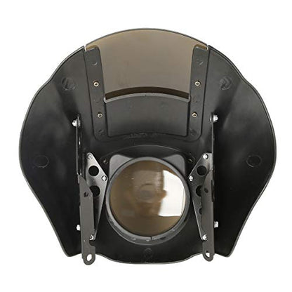 Windshield Fairings Quarter Fairings Smoke Windshield Windscreen 49mm Fork Clamp Fit for Harley Dyna FLST Sportster XL 883 1200 Black Chrome - color: Smoke Windshield + Chrome 49mm Clamps
