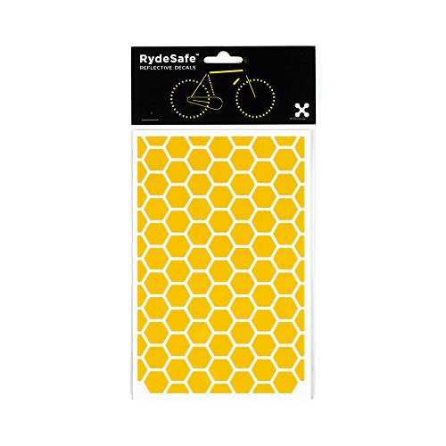 RydeSafe Reflective Decals - Hexagon Kit - Large - color: Yellow