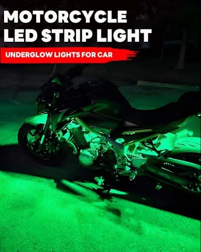 12V Led Light Strip 12.7" Waterproof Green Led Light Strips for Car Golf Cart Motorcycles Truck Boat Led Strip Lights,Pack of 4 - color: Green Led Light Strip