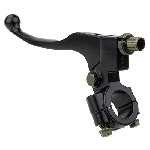 HIAORS 7/8" Universal Motorcycle Black Left Clutch Brake Handle Lever Perch for CRF XR 80 100 CRF80 XR200 SSR 125cc Coolster Roketa Baja X-Treme Pit Dirt Motor Bike Motocross Parts - color: Black