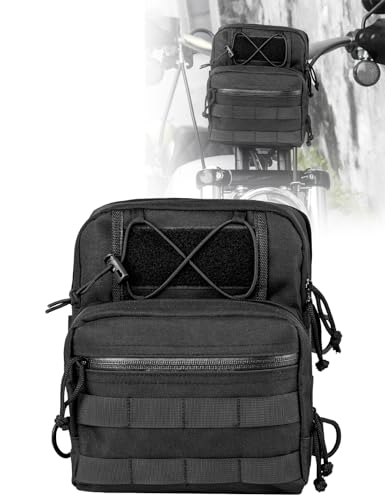 Motorcycle Bags, Bike Handlebar Bag E-Bike Tool Bags Saddlebags for Bicycle Waterproof Tool Storage Bag for Harley Sportster, Electric Bicycles, Road Mountain Bike, Riding Travel