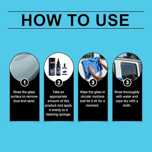 Windshield Oil Film Remover –Grease Cleaner, Cream Sponge Auto Glass, SUV RV Trailer Tractor Headlight | SUV RV Trailer Tractor Headlight