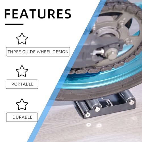 Motorcycle Wheel Cleaning Stand with Cleaning Brush Kit,Universal Roller Paddock for Dirt Street Bike Ebike for Tire Cleaning & Chain Lubrication(Bikes<500 lb & Tire Width<180 mm) - size: 7 Pcs