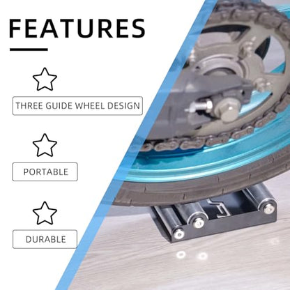 Motorcycle Wheel Cleaning Stand with Cleaning Brush Kit,Universal Roller Paddock for Dirt Street Bike Ebike for Tire Cleaning & Chain Lubrication(Bikes<500 lb & Tire Width<180 mm) - size: 7 Pcs