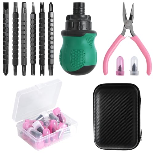 29PCS Tire Repair Rubber Nail Kit,Tire Plug Kit,Car Emergency Tire Patch Kit,Self-Service Quick Puncture Repair Tools,Suitable for Car,Motorcycle,Truck