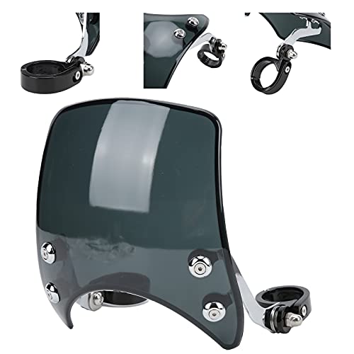 Motorcycle Headlamp Fairing 180 Degrees Adjustable Motorbike Wind Deflector Universal for 38‑41mm/1.5‑1.6in Front Fork (Black)