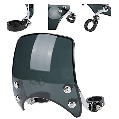 Motorcycle Headlamp Fairing 180 Degrees Adjustable Motorbike Wind Deflector Universal for 38‑41mm/1.5‑1.6in Front Fork (Black)