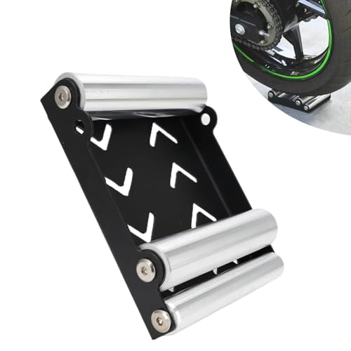Motorcycle Wheel Cleaning Stand,Universal Wheel Roller Tie Stand Paddock for Dirt Bike Street Bike Ebike for Tire Cleaning & Chain Lubrication (Bikes<700 lb & Tire Width<250 mm)-Black - color: Black, size: 250MM