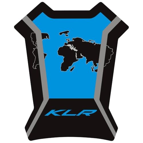 KLR650 Tank PAD Front Side Tank Pad Fuel Stickers Compatible with Klr650 2022-2025 3D Gel Tank Fuel Gip Decal KLR650 Sticker Pad (Light Blue) - color: 144 Light Blue