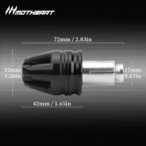 Motorcycle Handlebar End Caps For Ninja e-1 2023-2024 Z e-1 2024-2025 7/8” Bars 17mm Diameter CNC Handlebars (See details below) ninja e-1 z Accessories (Black) - color: Black