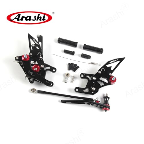 Arashi Version 2.0 Adjustable Rearsets for Honda CBR1000RR 2008-2011, Black - color: Black, size: CBR1000RR 2008-2011
