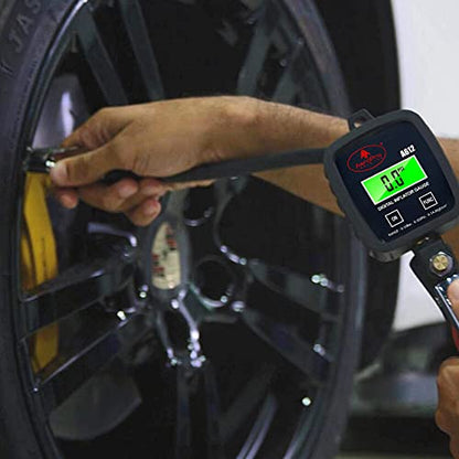 AEROPRO Tools Digital Tire Inflator with Pressure Gauge, 203 PSI Air Chuck and Compressor Accessories Heavy Duty with Rubber Hose and Quick Connect Coupler with Display Resolution