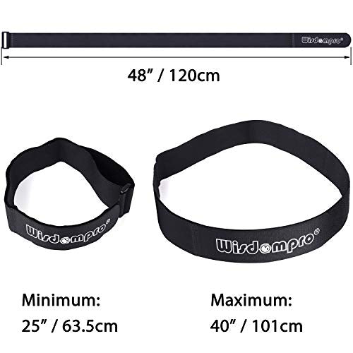 Extra Large 4 Pack 2 x 48 Inches Hook and Loop Strap, Reusable Fastening Cable Tie Down Straps by Wisdompro - Reusable, Durable Functional Cinch Cable Straps for Your Home, Office, Workspace - size: Extra Large 4 Pack, 2 x 48 Inch