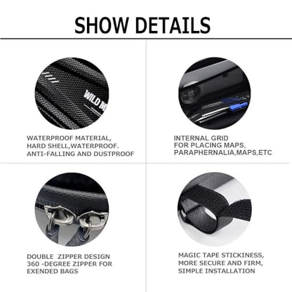 For Ninja 400 650 300 250 250R Ninja H2R ZH2 ZX10R ZX6R Motorcycle Modified Side Bag Waterproof Triangle Side Bag Hard Shell Bag (black)